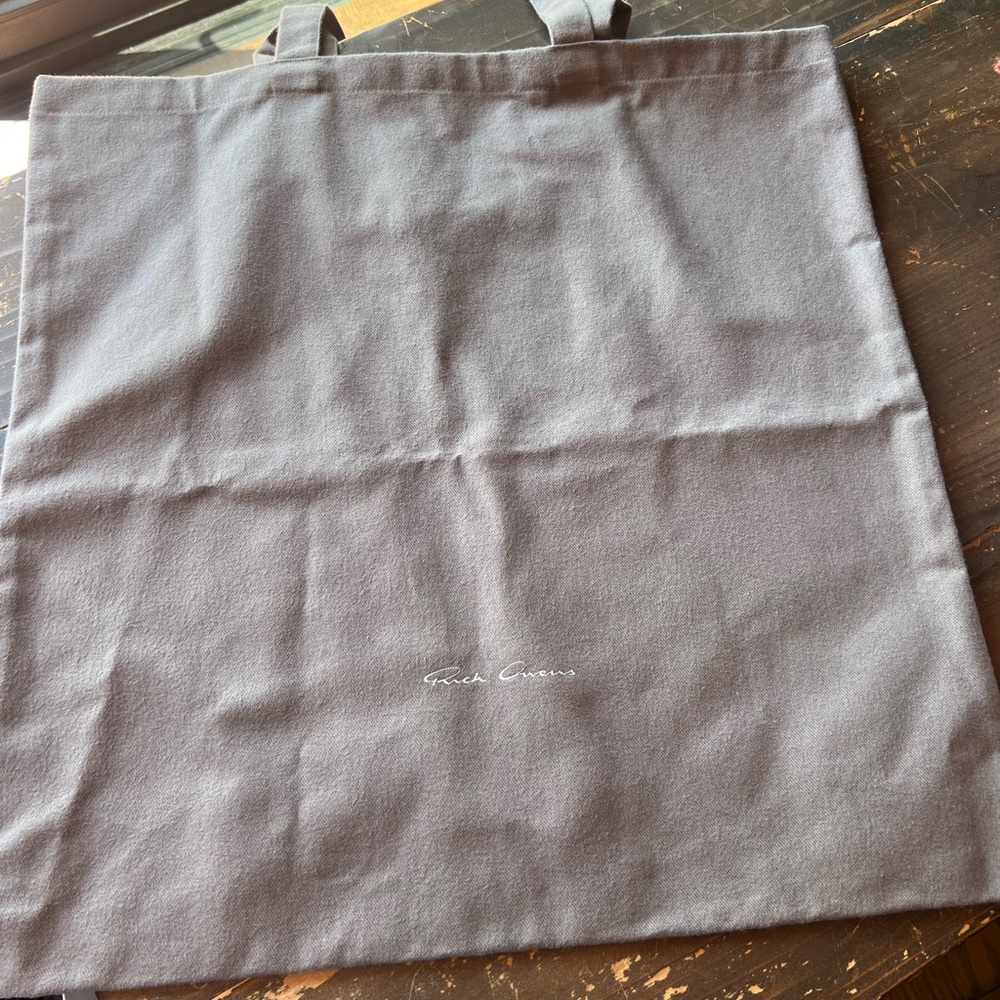 New Rick Owens Gray Tote Bag